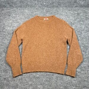 Bugatti Mens Camel Brown Lambswool Mohair Blend Crewneck Sweater Size M Vintage